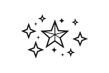 Shining starbursts and elegant constellations sparkle with radiant light, perfect for celebratory designs and inspirational themes, conveying success and achievement.