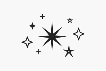 Dynamic collection of sparkling starbursts, perfect for adding a touch of magic and celebration to any design, evoke feelings of joy and wonder with this captivating visual.