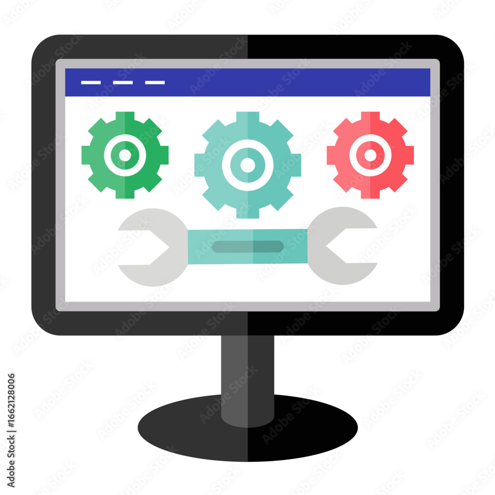 Poster web optimization vector design icon style