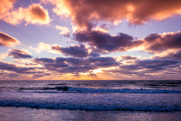 Obraz premium Sunset on a beach in Sarasota, Florida