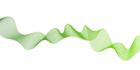 Green Wave. An abstract, fluid, transparent design element in the form of a wave,green wave melody lines on white background,.presentation in bussines banners,website,curve,brhouce