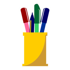 set of colored pencils