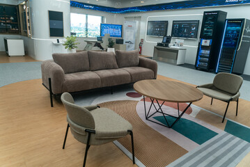 Cozy Indoor Lounge with Modern Furniture