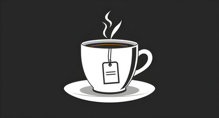 tea mug vector, teabag in cup, warm tea drink, tea with label, herbal tea cup, green tea illustration, black tea cup, tea with steam, teacup and saucer, tea icon vector, morning tea cup, hot beverage 