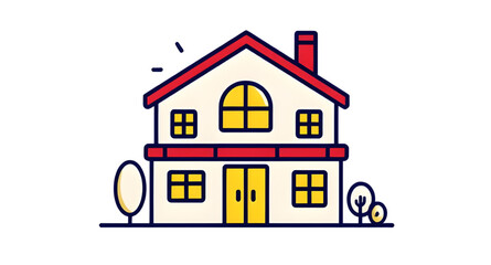 house model design, real estate growth, property market concept, house outline vector, housing project illustration, realtor concept, house and dollar sign, home deal symbol, luxury house illustration