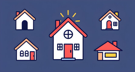 house investment concept, smart home illustration, new house design, home rental, property deal, real estate branding, house architecture, eco house concept, modern villa vector, real estate agency, u