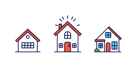 home icon, property investment, real estate design, modern house illustration, dream home concept, real estate logo idea, house symbol, residential building, home ownership, family house vector, house
