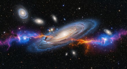 A Stunning Cosmic Dance of Galaxies and Nebulae Across the Universe