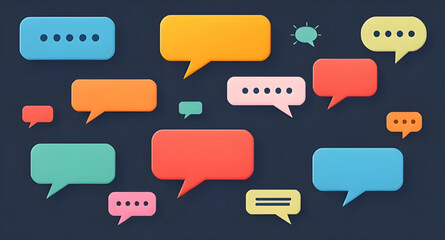 colorful speech bubbles, chat bubble vector, conversation bubbles, dialogue bubble set, colorful chat icons, message bubbles vector, talking bubbles illustration, comic speech bubbles, colorful dialog