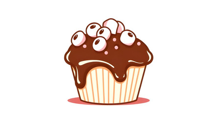 cupcake flat design, cupcake with cream, chocolate pastry vector, chocolate cupcake silhouette, bakery sweet icon, cupcake with cherry, cupcake graphic design, cupcake topping vector, chocolate cupcak