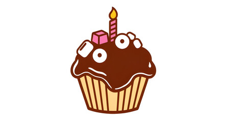 cartoon cupcake vector, cupcake flat design, cupcake with cream, chocolate pastry vector, chocolate cupcake silhouette, bakery sweet icon, cupcake with cherry, cupcake graphic design, cupcake topping 