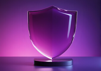 violet shield on a purple background