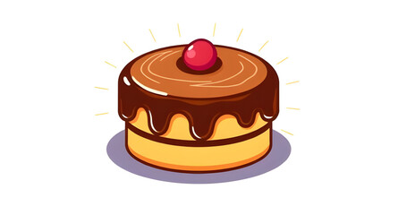 cake icon vector, layered chocolate cake, pastry illustration, chocolate icing cake, chocolate cream cake, cake with frosting, chocolate pastry vector, sweet treat vector, food vector art, dessert cli