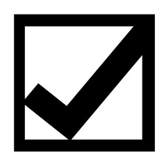 black check mark inside of a box