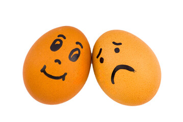 Emotional Eggs A Reflective Exploration of Joy and Sadness through Expressive Illustrations