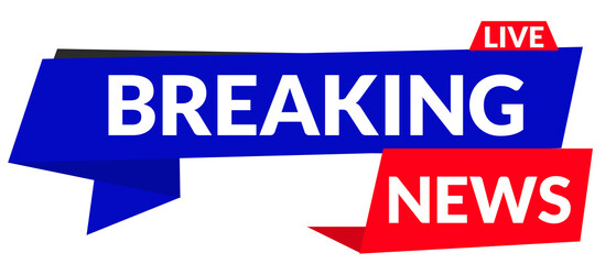 Dynamic Breaking News Ticker Banner Template for Live Television and Online Streaming Broadcasts