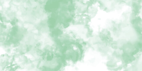 Watercolor abstract wet hand drawn green grunge texture, grainy abstract Light green pastel concrete..bright cloud cover in the sun calm clear winter air background .gradient light white....