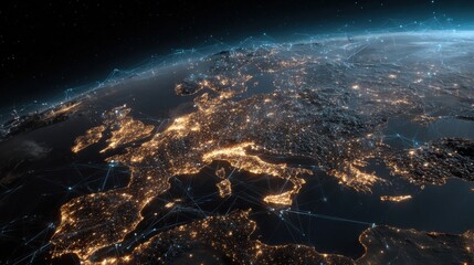 europe at night global network