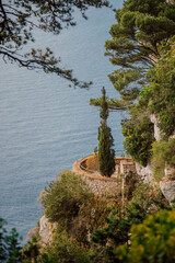 View turquoise water in Capri, Italy