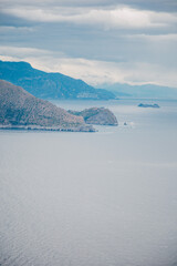 View turquoise water in Capri, Italy