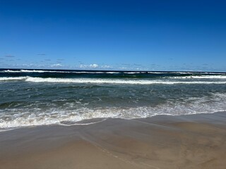 Sea Waves and Walk on the Beach