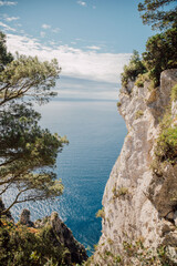 Turquoise water in Capri, Italy