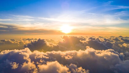 Sunrise over cloudscape