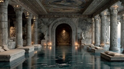 Epic roman hall interior look high resolution picture