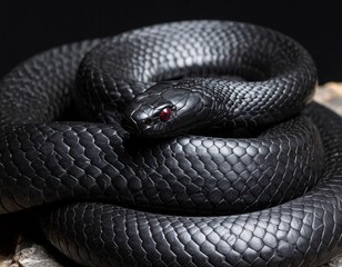 Fototapeta premium close up of a black snake