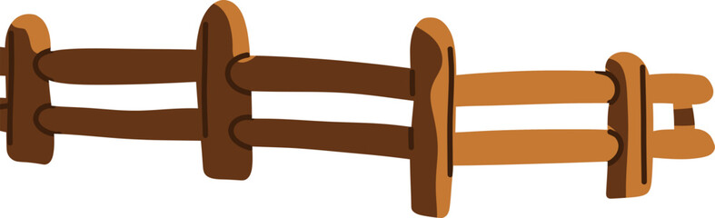 Wooden Fence Illustration