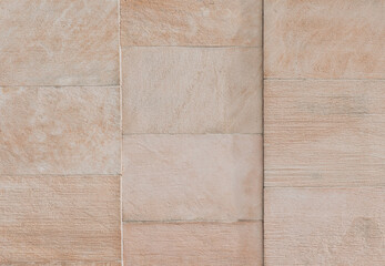 Fototapeta premium Beige Sandstone Tile Wall Texture — Minimal Architectural Background