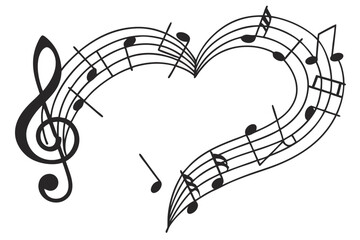 vector illustration of music notes