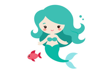 mermaid with fish