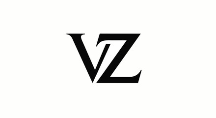 Elegant black VZ monogram logo featuring intertwined serif letters in a classic sophisticated style.
