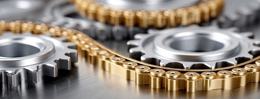 Poster intricate clockwork mechanism showcasing gears and movement against a dynamic background