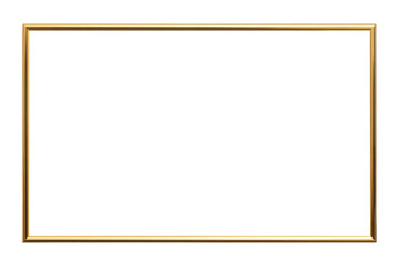 PNG gold rectangle frame isolated on white