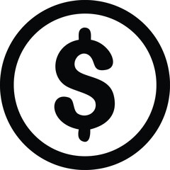 Naklejka premium Bold dollar sign symbolizing wealth and financial success
