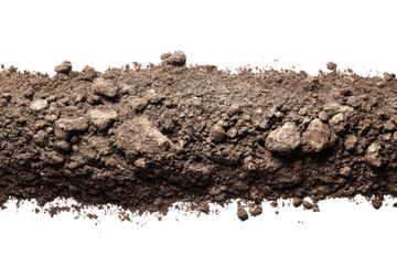 Soil texture on white background