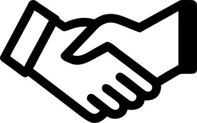 Fototapeta premium Handshake line art simple illustration