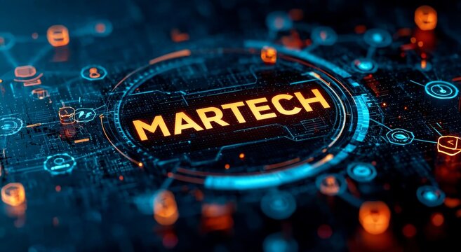 Visual representation of martech solutions in action.