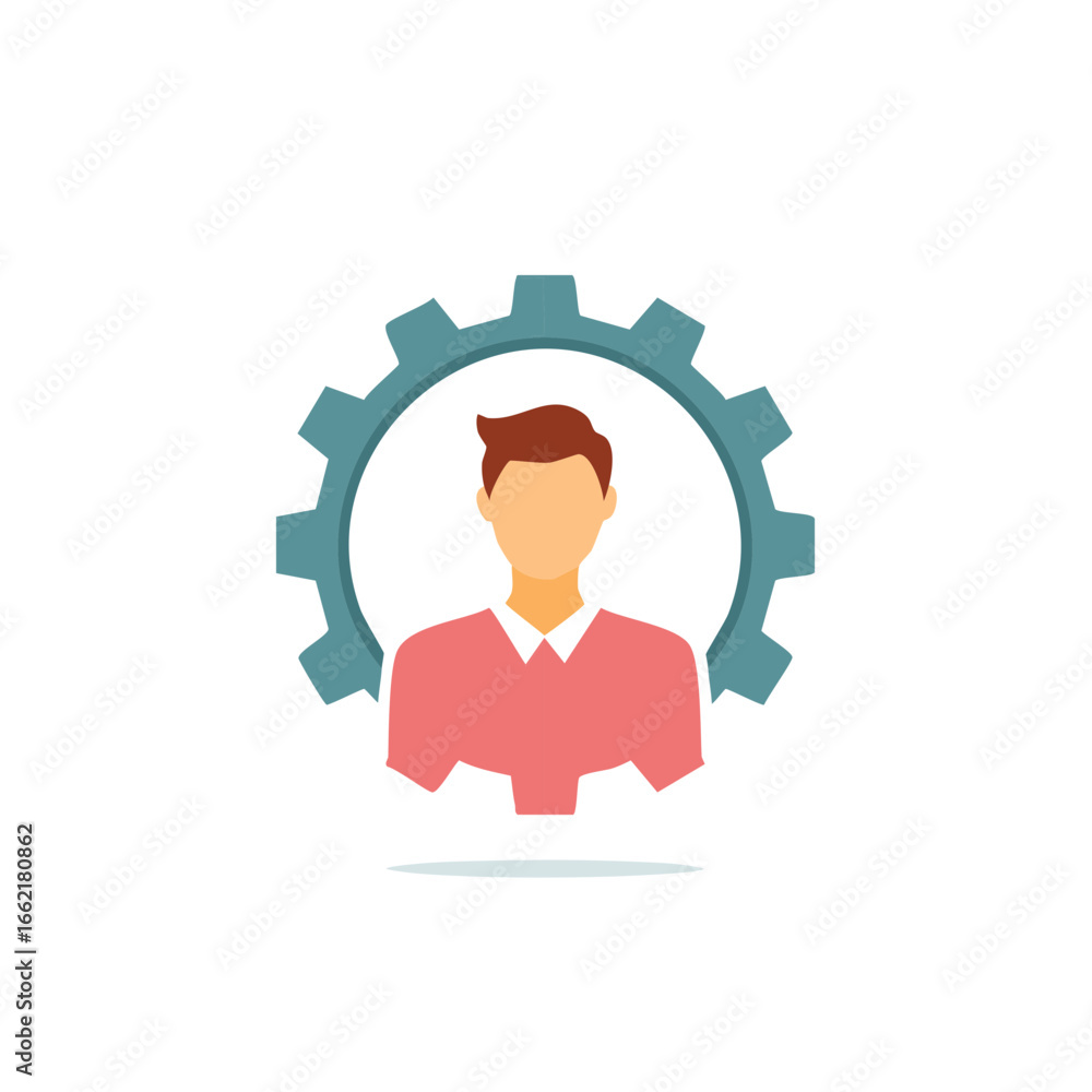 Poster professional profile and performance indicator avatar graphic in vector