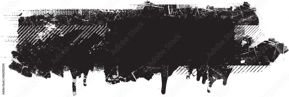 Poster grunge textured banner with rough edges. speckled texture. overlay grunge texture . simply place tex