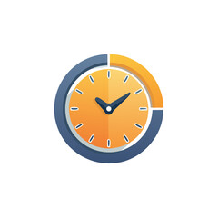Circular Clock Icon with Hour and Minute Hands Illustrating Time Passing or Deadlines