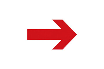 Horizontal red arrow to the right isolated on white. png