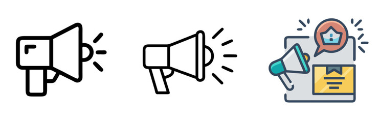 Brand Promotion Icon Set for Marketing and Advertising Campaigns