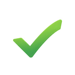 Green Right Tick Icon PNG – Check Mark Symbol for Web, App Logo, and UI Design – Isolated on Transparent Background PNG