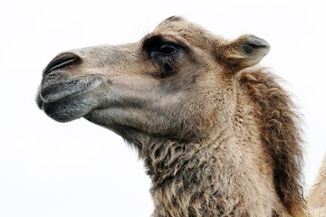 Majestic dromedary camel gazes into the distance with peaceful expression