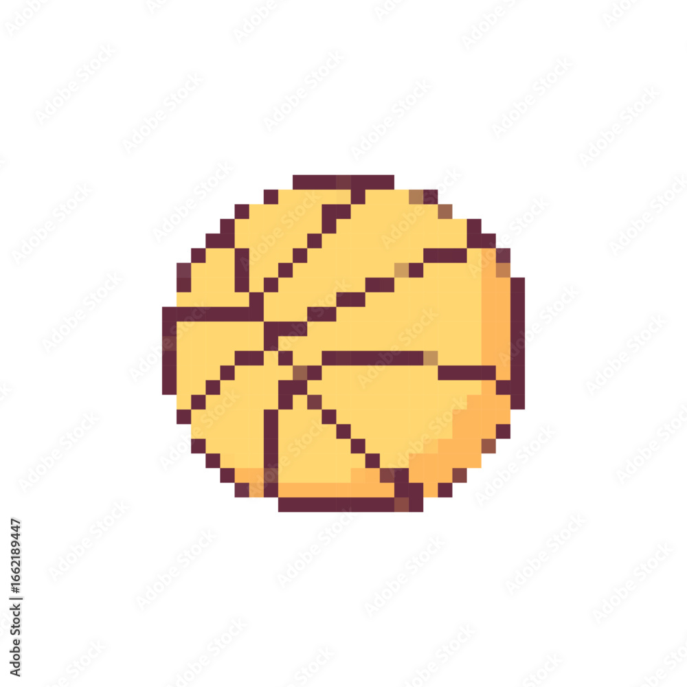 Aufkleber pixelated cookie icon in mosaic style with a light brown color and fragmented pattern.