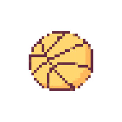 Fototapeta premium Pixelated cookie icon in mosaic style with a light brown color and fragmented pattern.