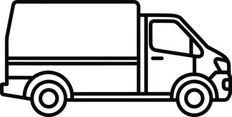 Modern cargo van illustration isolated on white background